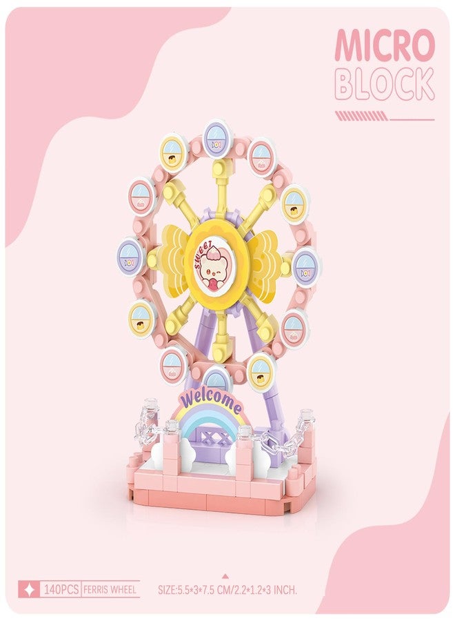 MEIEST 4 PCS Mini Amusement Park Building Blocks Set,Simulation Architecture Collection Particle Construction Building Bricks Toy - Image 4